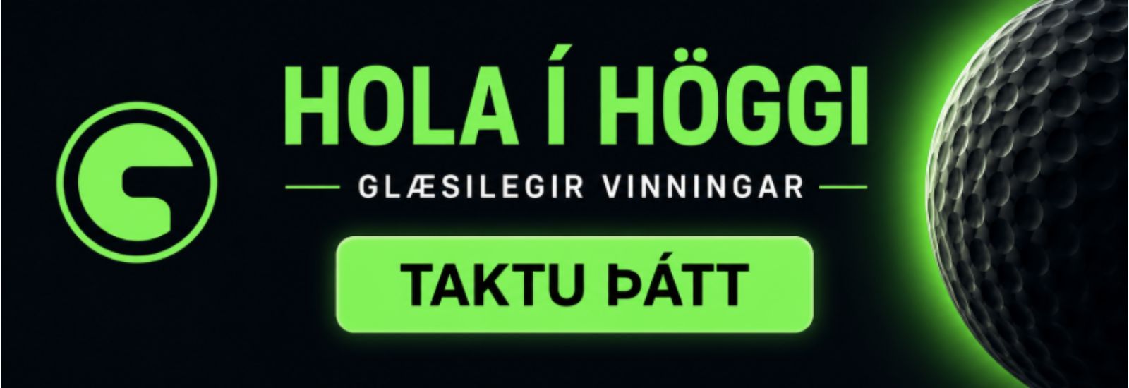 Hola í höggi 1600x300